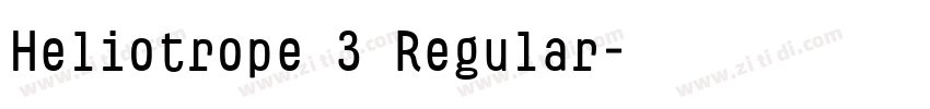 Heliotrope 3 Regular字体转换